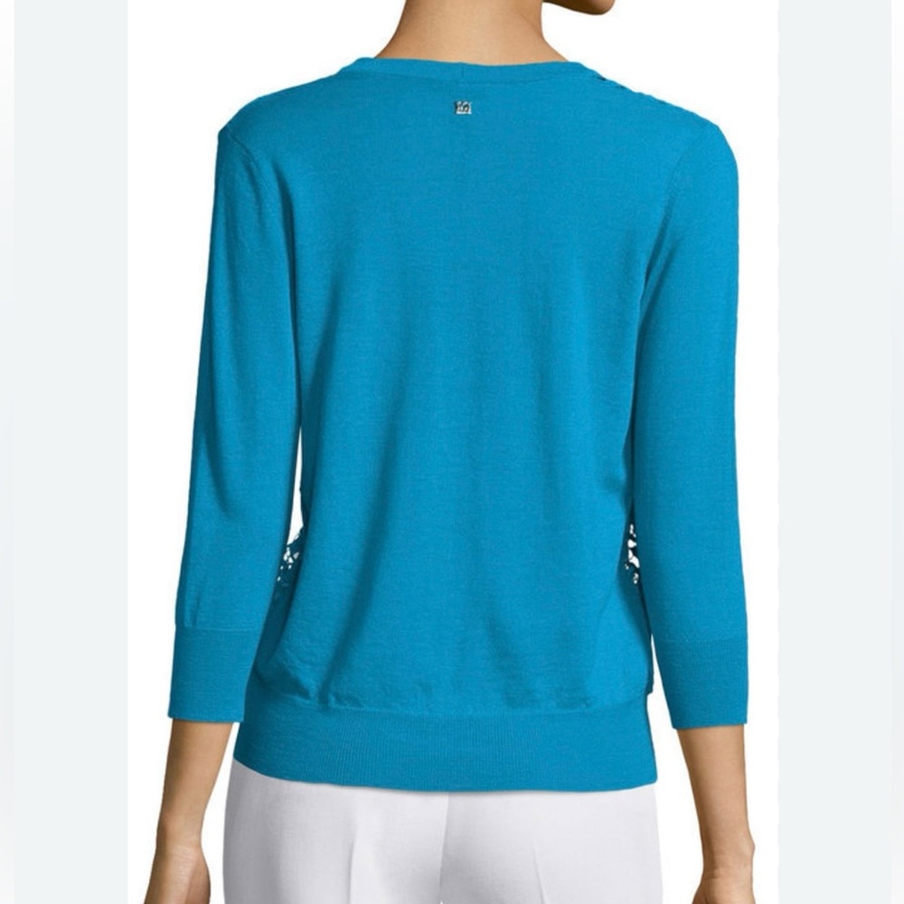 ESCADA Lagoon Lace Front Cardigan - Size XL - Picture 2 of 7